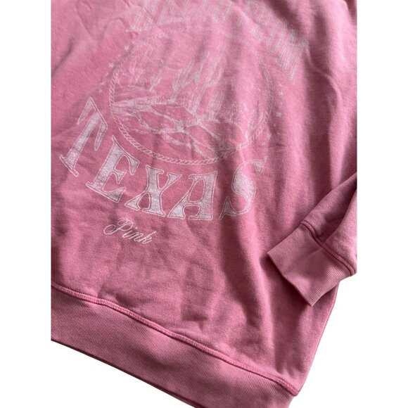 PINK Victoria's Secret Hello from Texas Oversized Sweatshirt Size Medium - Picture 7 of 8